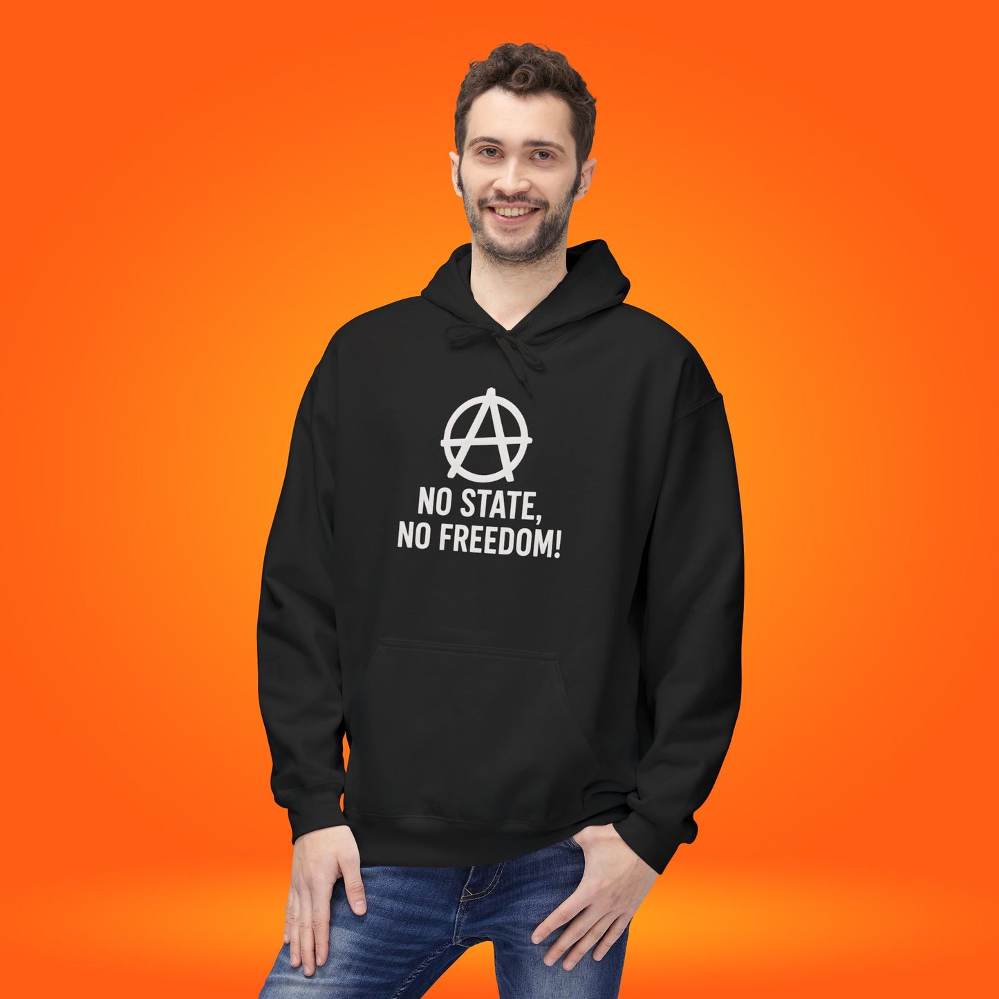 Anarchy Anarchism Logo "No State, No Freedom" Hoodie